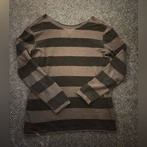 Striped Black and Gray long sleeve